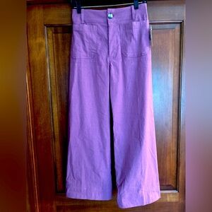 Anthropologie Purple Wide Leg Pants
